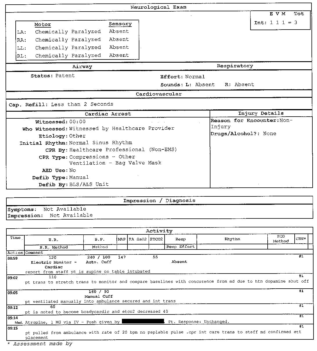 Case 13: EMS and ED Records